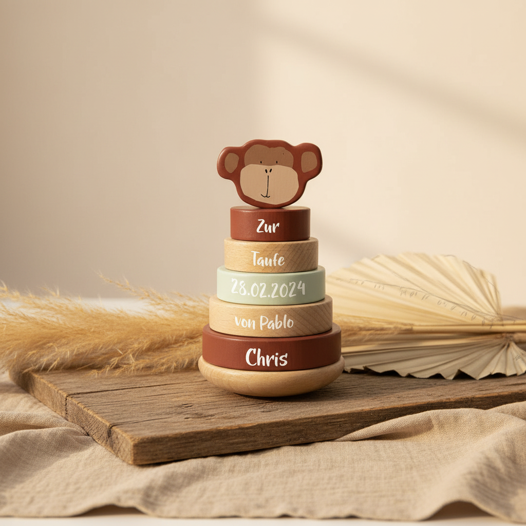 Stapelturm Holz - ­Herr Affe - zur Taufe | Trixie