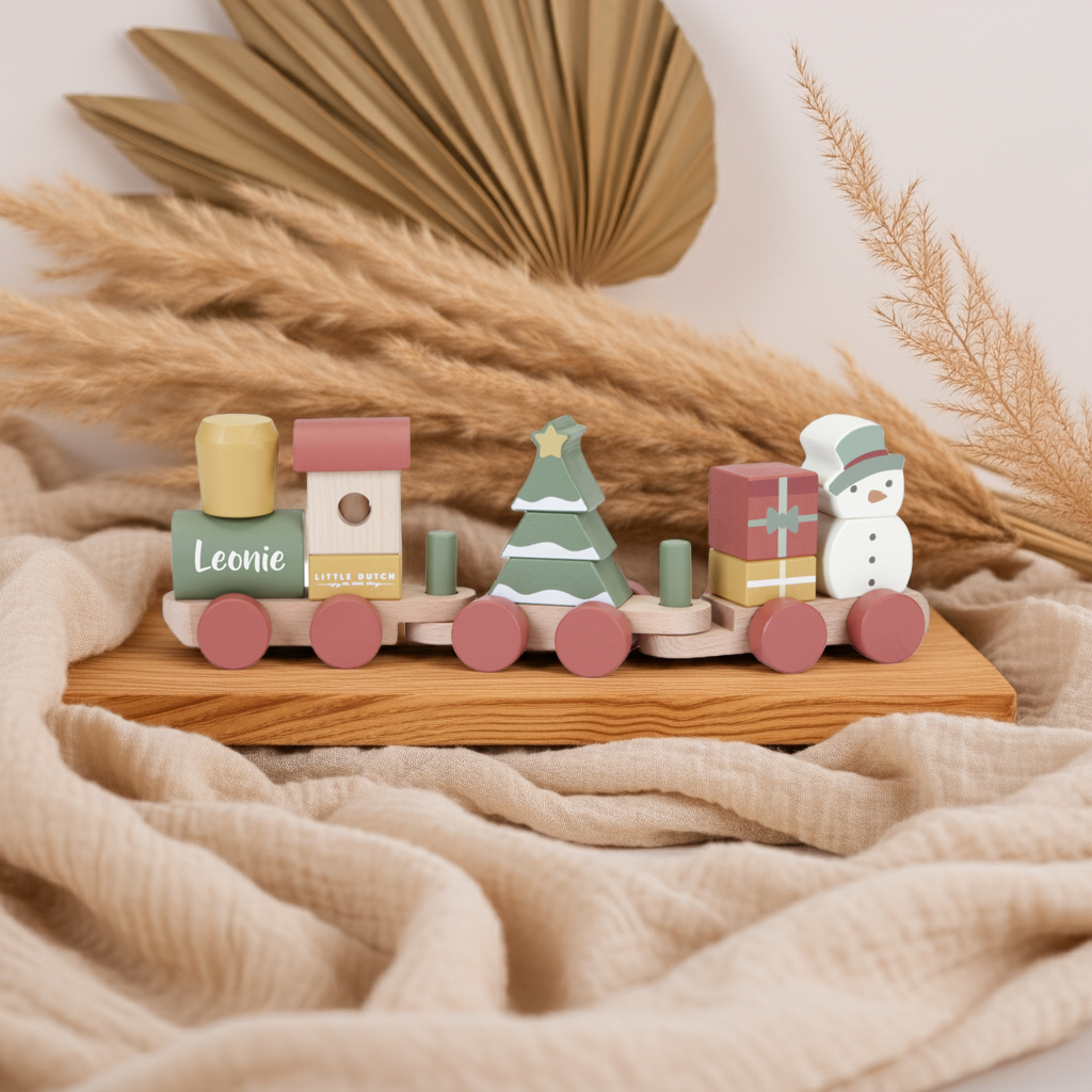 Holz-Zug Weihnachten - Bedruckt | Little Dutch