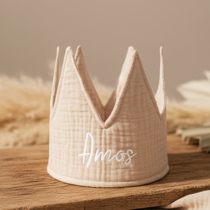 Birthday crown biscuit for 1st-5th birthdays made of cotton | Jollein