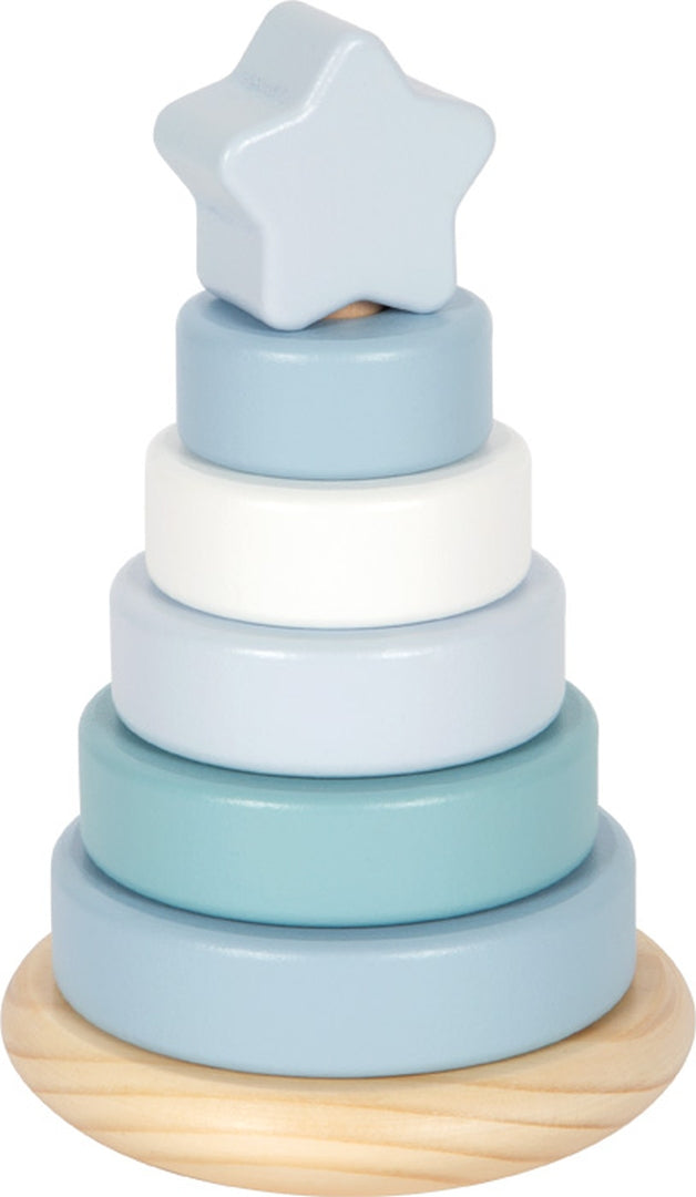Personalized Stacking Tower blue - Gift for birth | by Schmatzepuffer