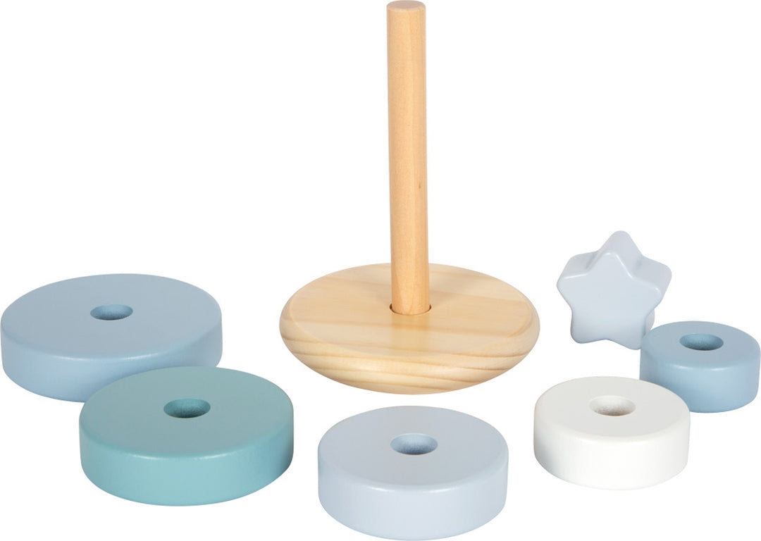 Personalisierter Stapelturm blau - Zur Taufe | small foot by Schmatzepuffer