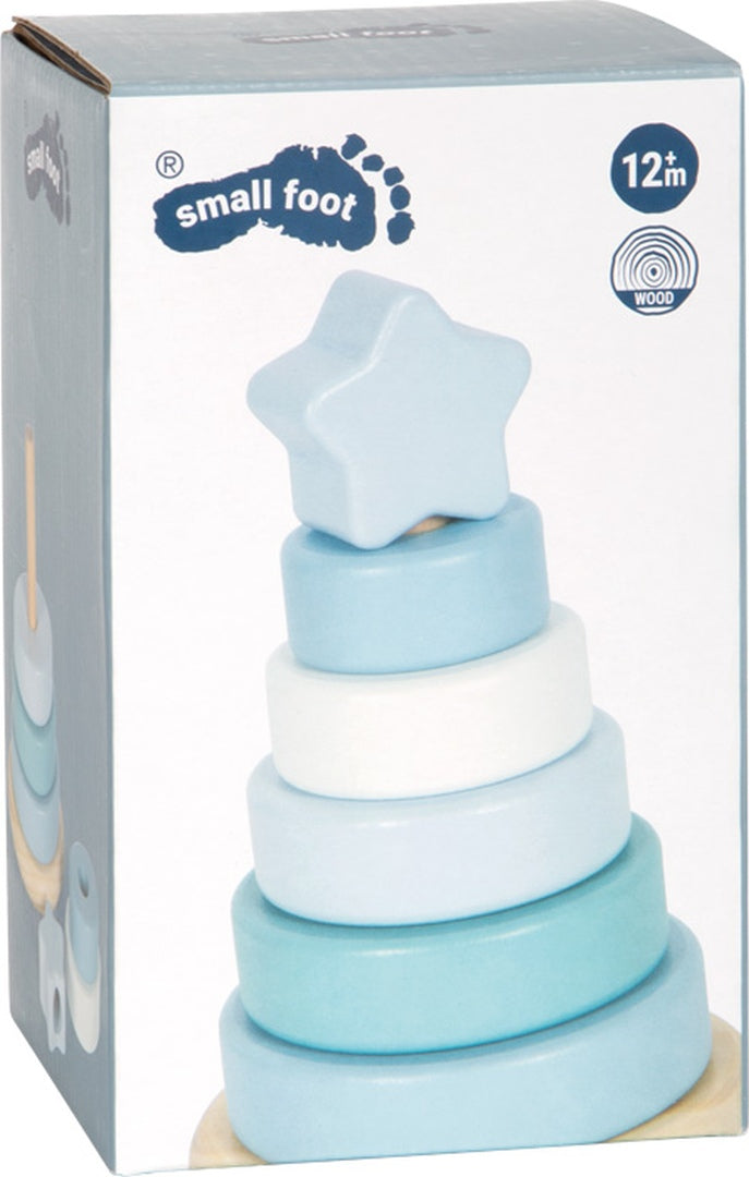 Personalisierter Stapelturm blau - Zur Taufe | small foot by Schmatzepuffer