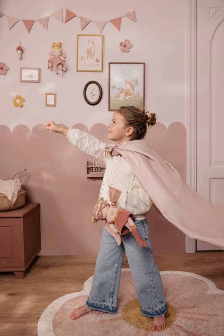 Kuschelpuppe Superheldin Rosa 35 cm | Little Dutch