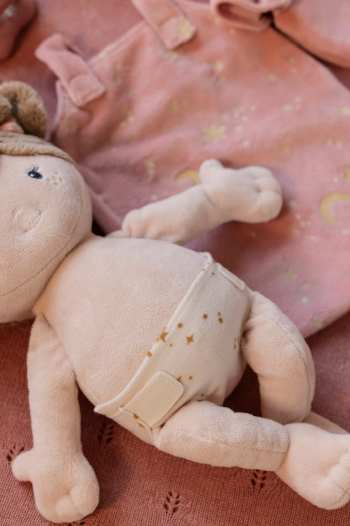 Kuschelpuppe Schlafpuppe Rosa | Little Dutch
