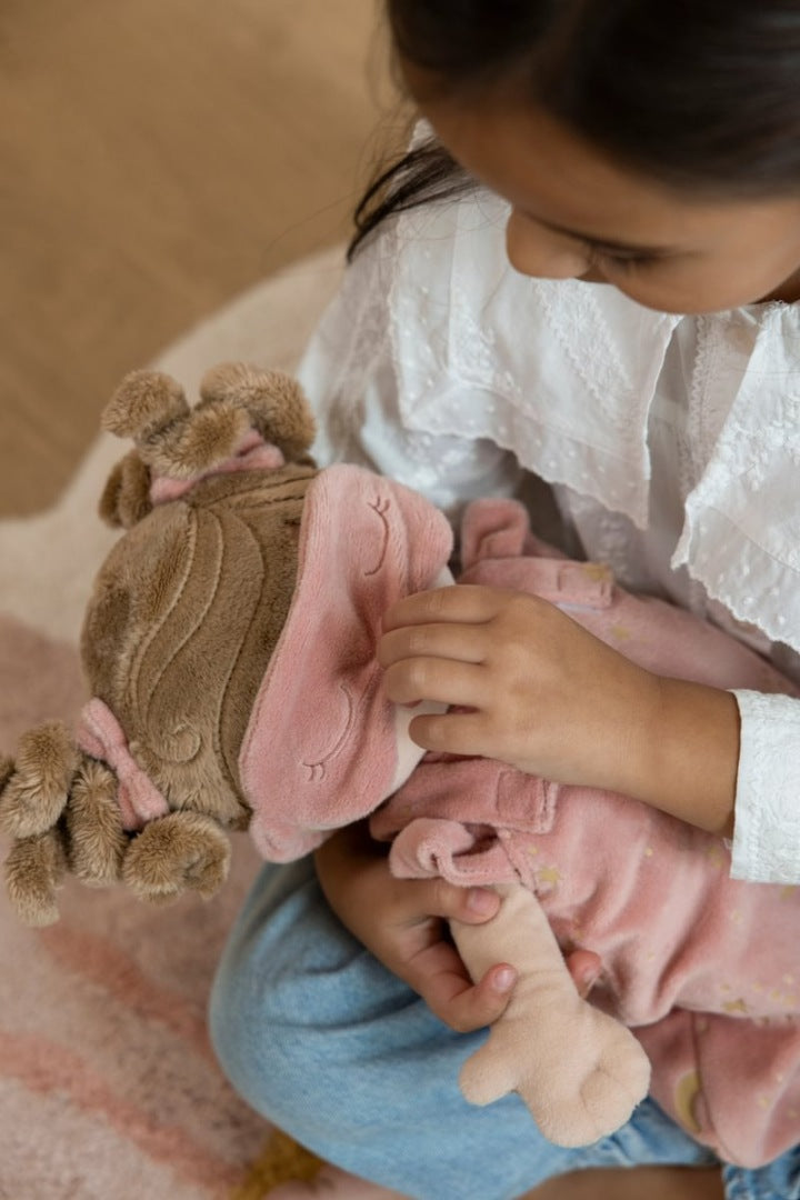 Kuschelpuppe Schlafpuppe Rosa | Little Dutch