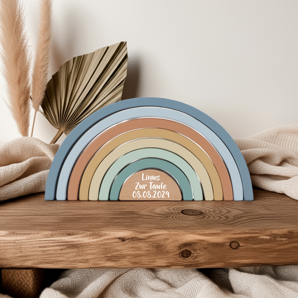 Stapel-Regenbogen Forest Friends "Zur Taufe" | Little Dutch
