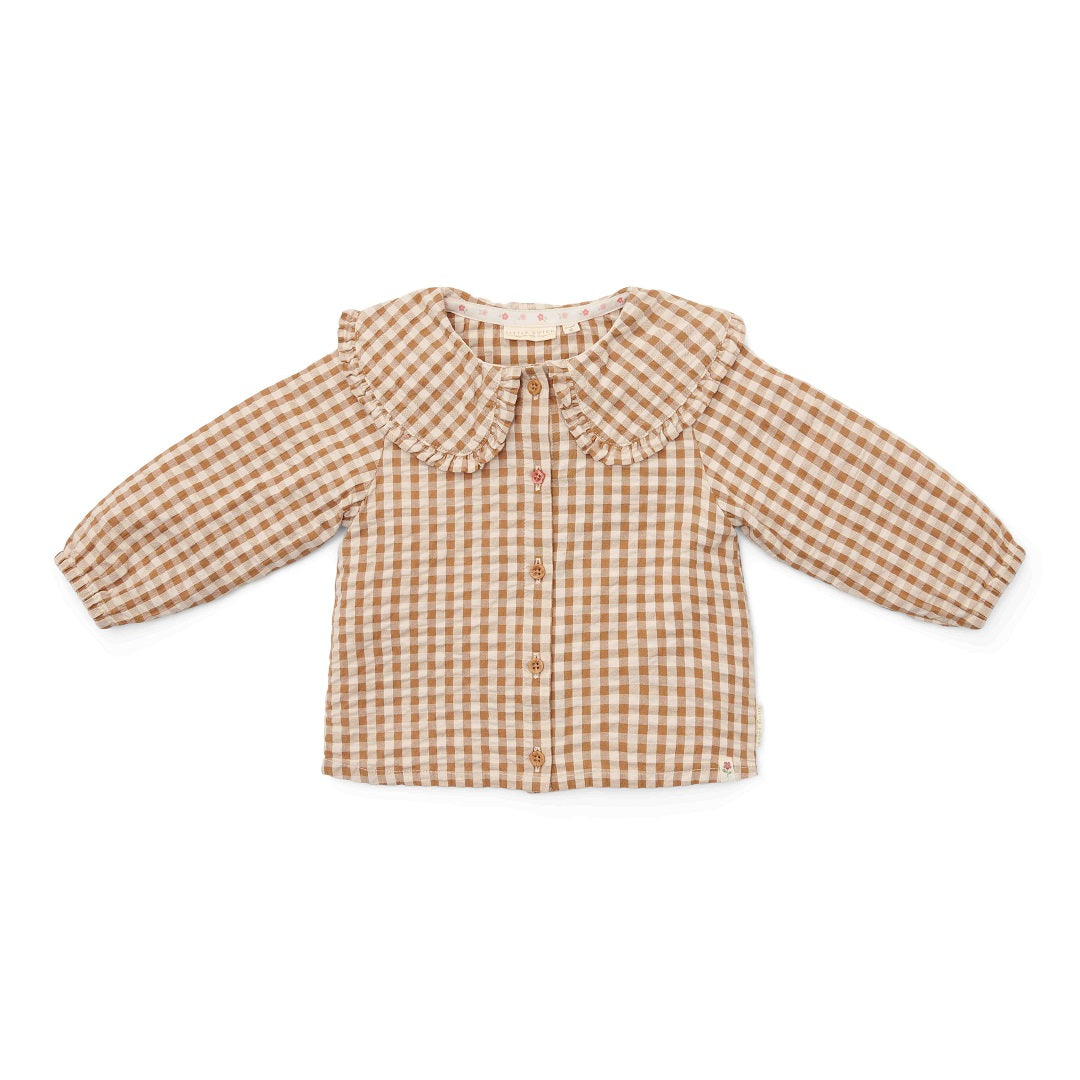 Bluse Braun kariert – Little Farm | Little Dutch