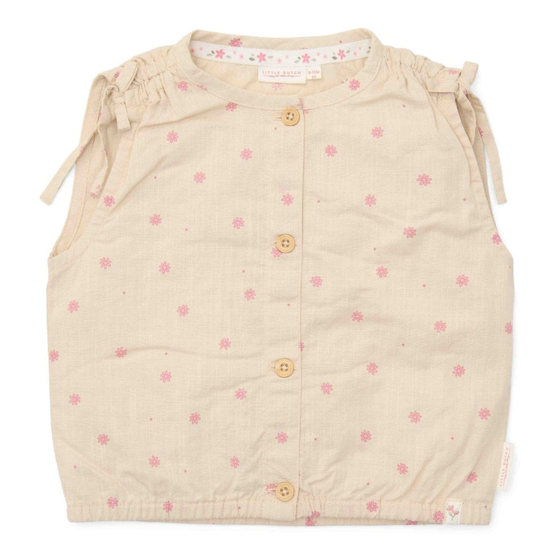 Sleeveless blouse in sand | Little Dutch