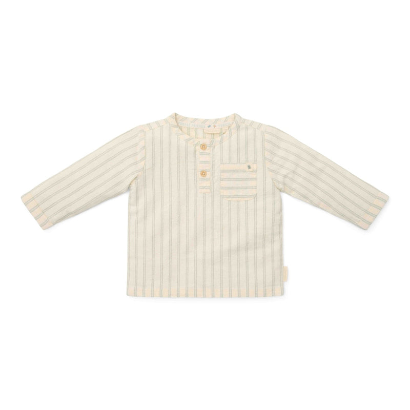 Blouse long sleeve Forest Green Stripe | Little Dutch