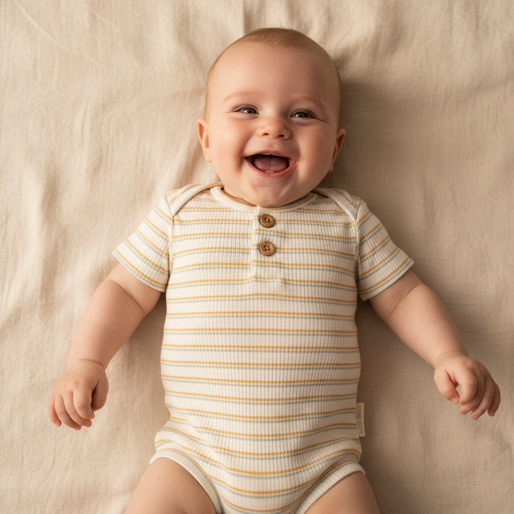 Body kurzärmlich gestreift - Little Farm | Little Dutch