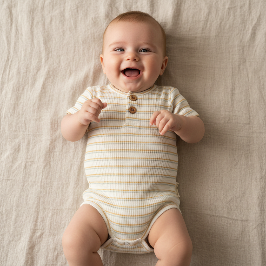 Body kurzärmlich gestreift - Little Farm | Little Dutch