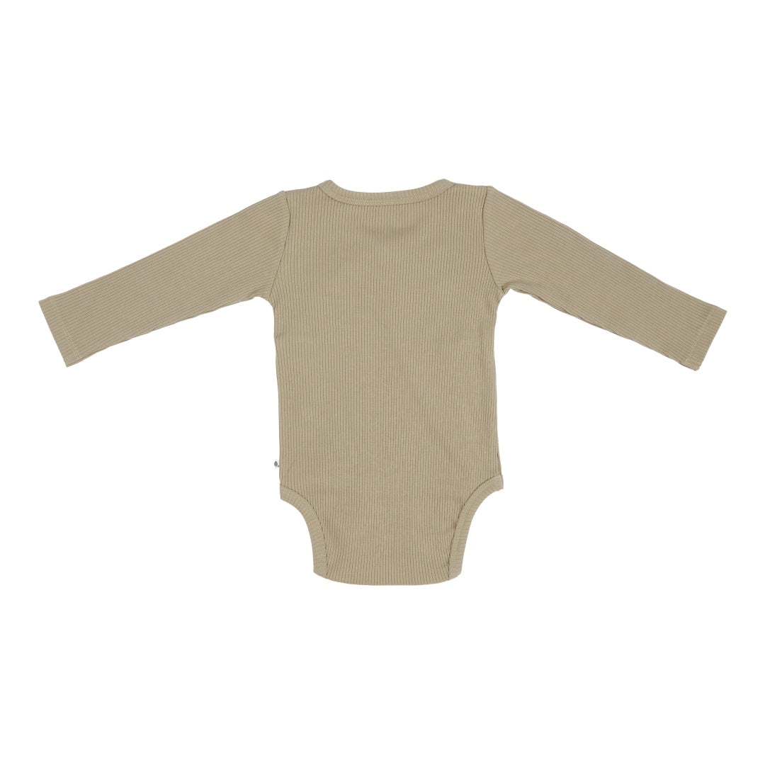 Langarm-Wickelbody Oliv | Little Dutch
