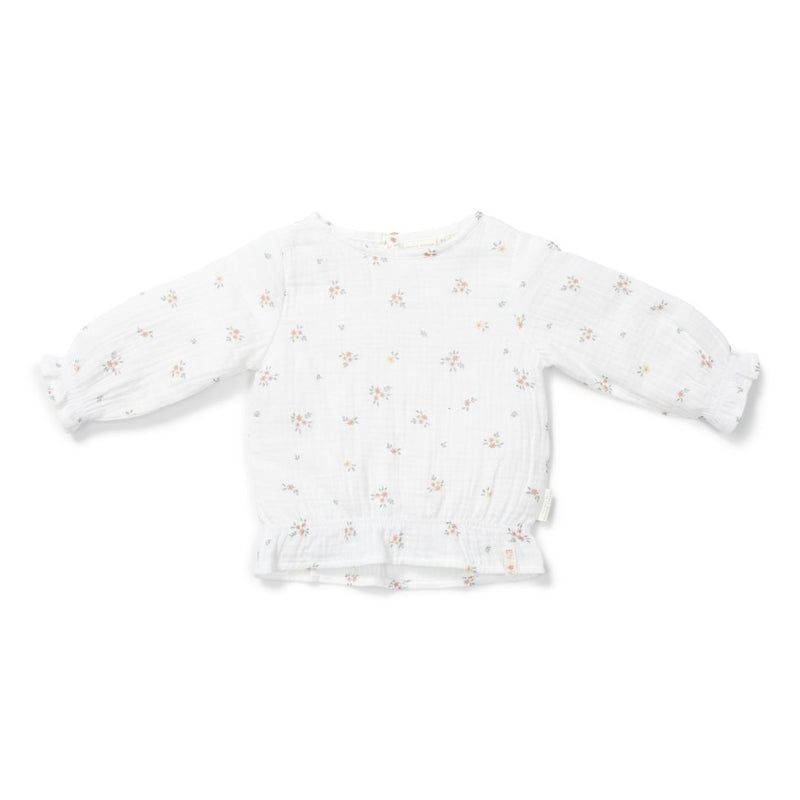 Blouse long sleeve White Meadows | Little Dutch