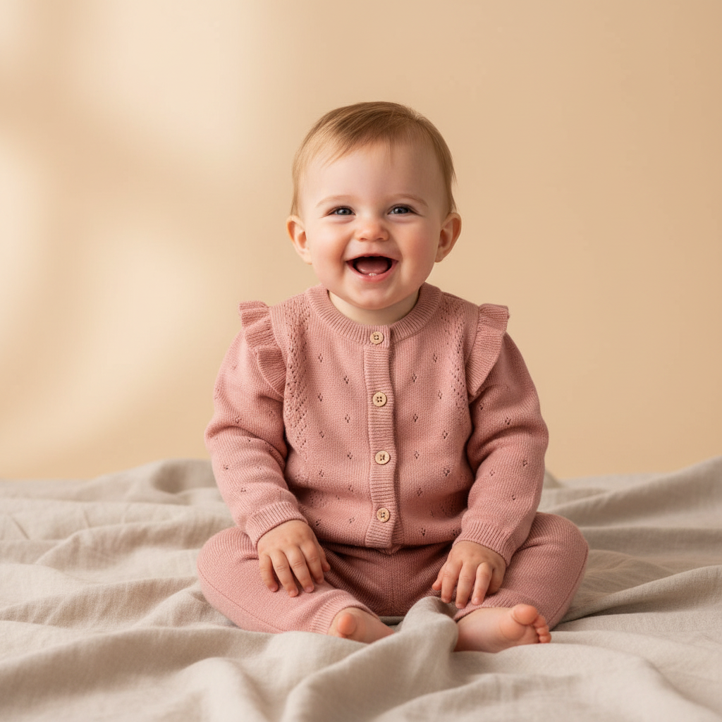 Strickjacke Rose Pink | Little Dutch