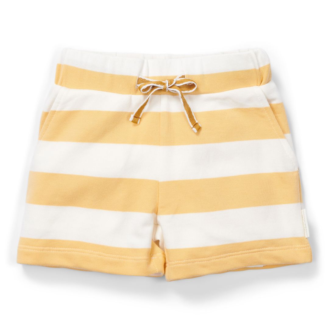 Kurze Hose Sunny Yellow Stripes gr. 104 | Little Dutch