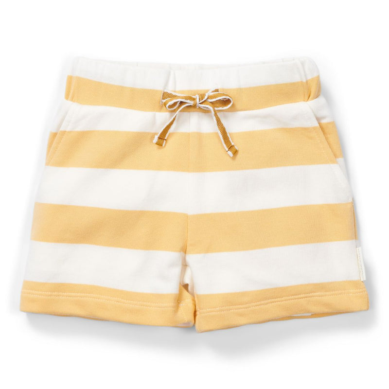 Kurze Hose Sunny Yellow Stripes gr. 104 | Little Dutch