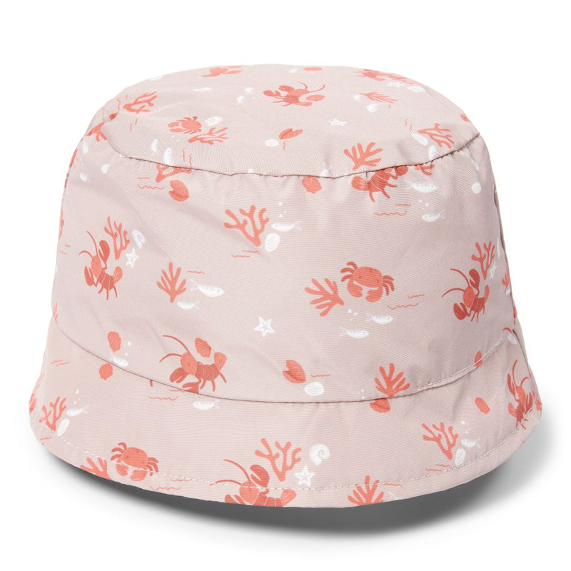 Sun hat reversible Coral / Lobster Bay size 2 | Little Dutch