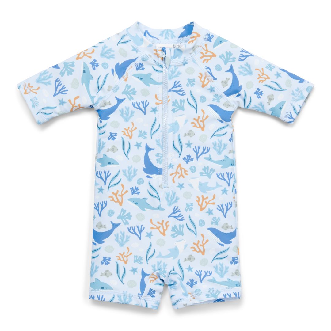 Badeanzug kurzarm Ocean Dreams Blue | Little Dutch