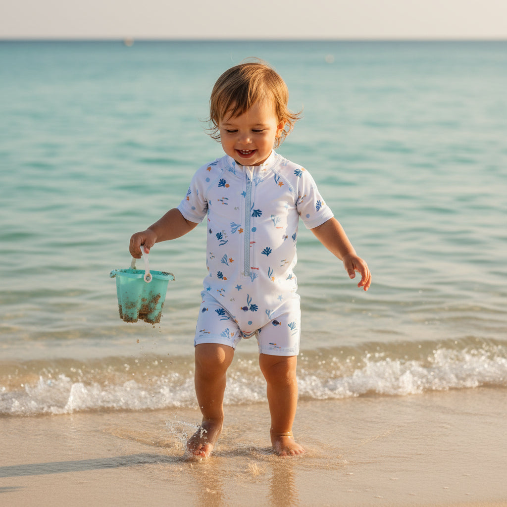 Short-sleeved swimsuit Ocean Treasures | Little Dutch