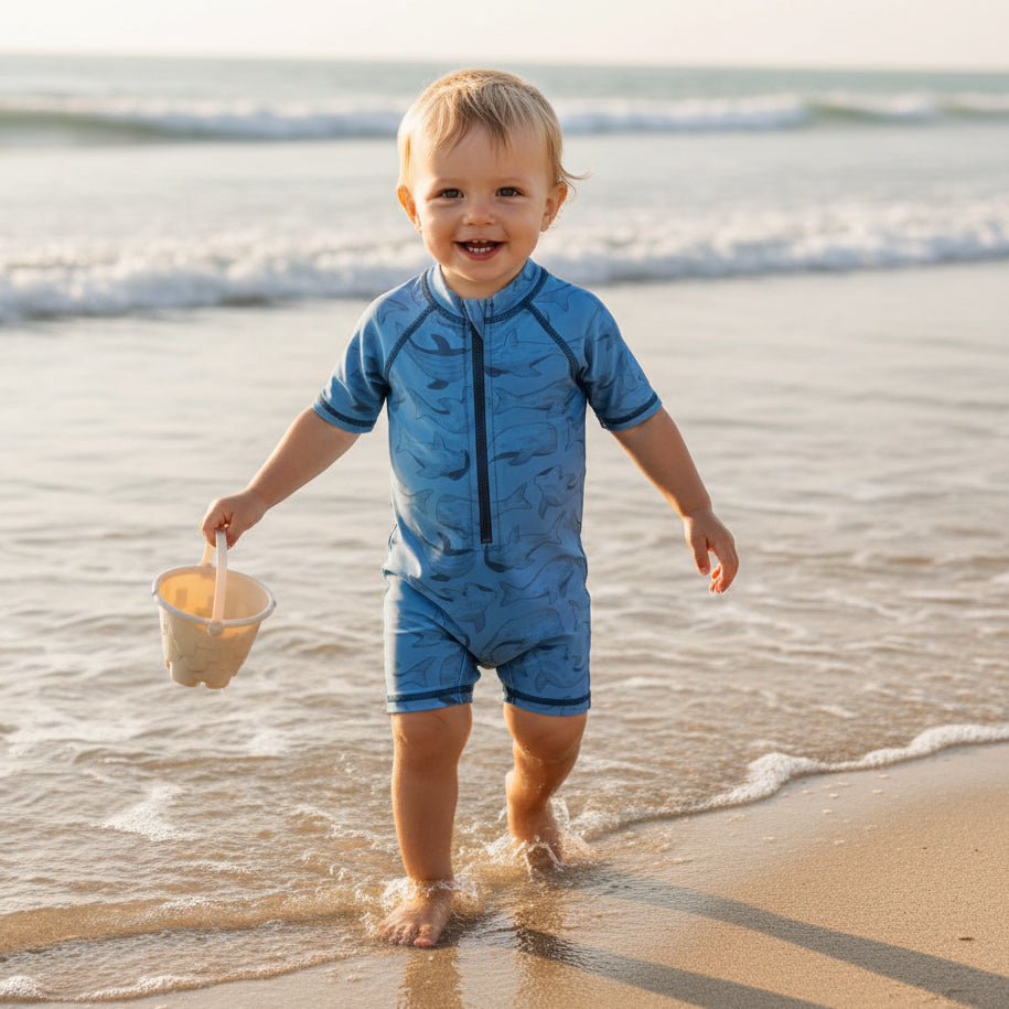 Sea Life short-sleeved swimsuit | Little Dutch