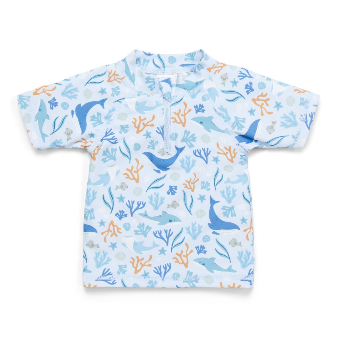 Zwemshirt met korte mouwen Ocean Dreams Blue | Little Dutch