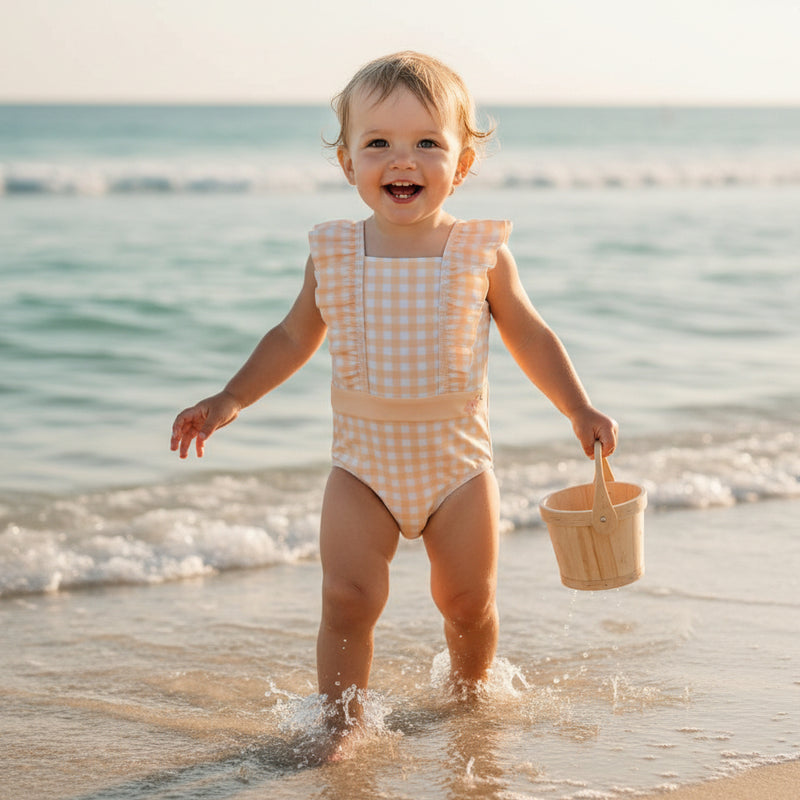 Badeanzug Volants Sunshine Checks | Little Dutch