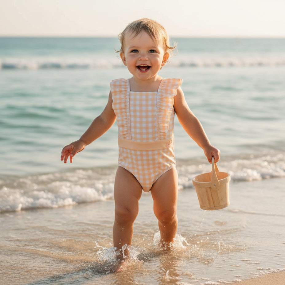 Badeanzug Volants Sunshine Checks | Little Dutch