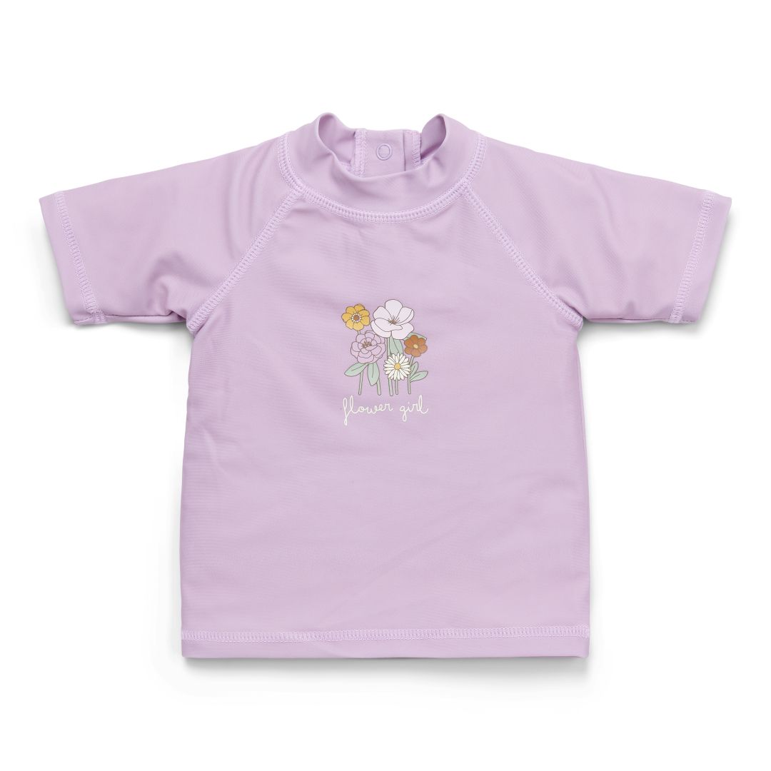 Zwemshirt met korte mouwen in mauve | Little Dutch