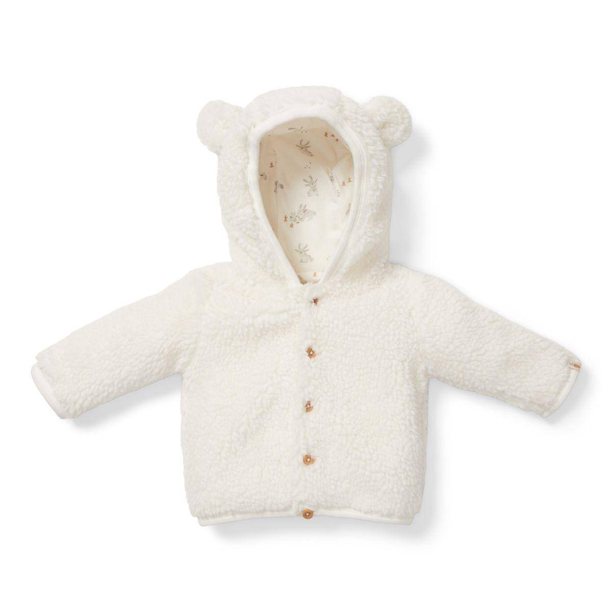 Teddy-Jacke Baby Bunny, Off-White | Little Dutch