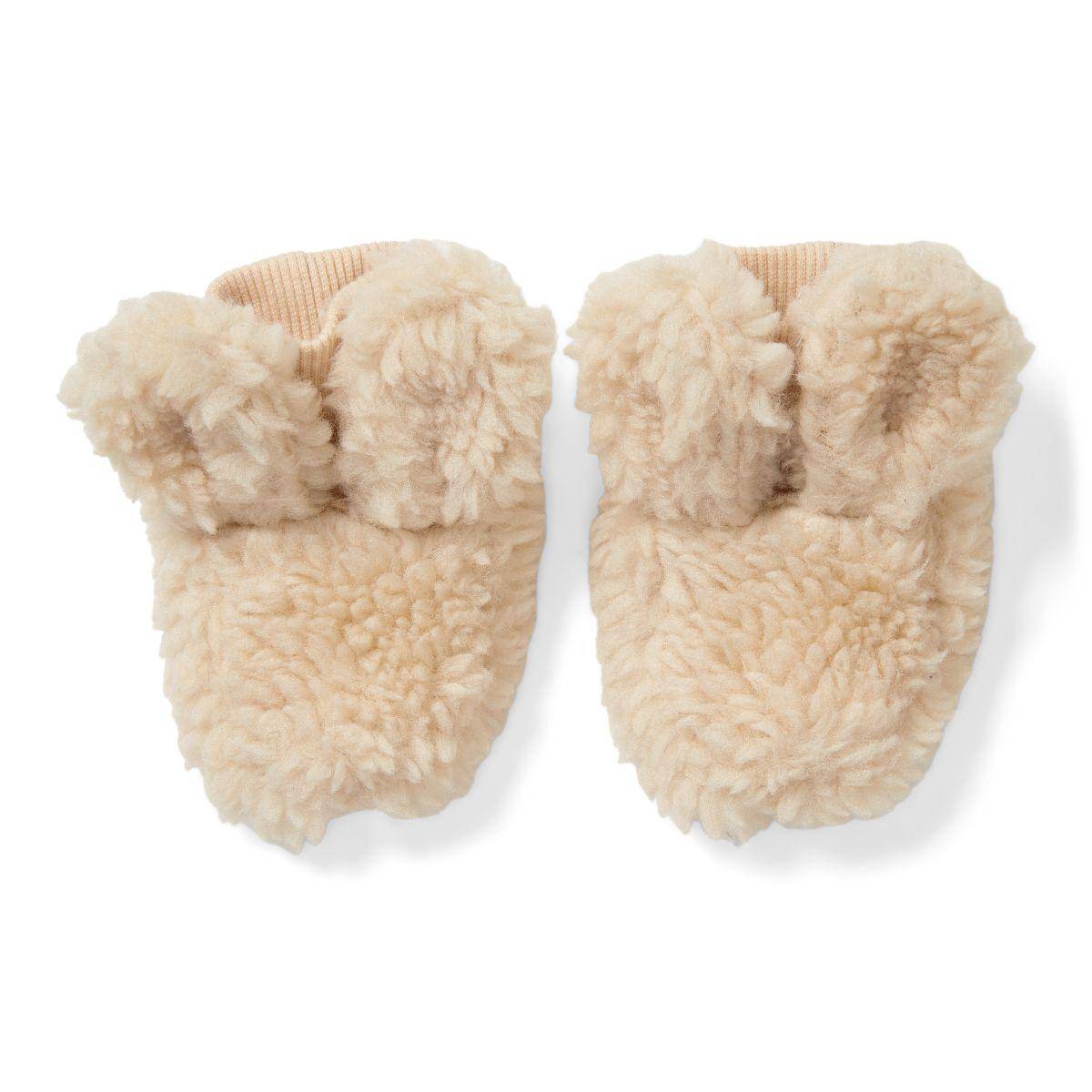 Teddy-Babyschuhe Bunny, Sand - Größe 1 | Little Dutch