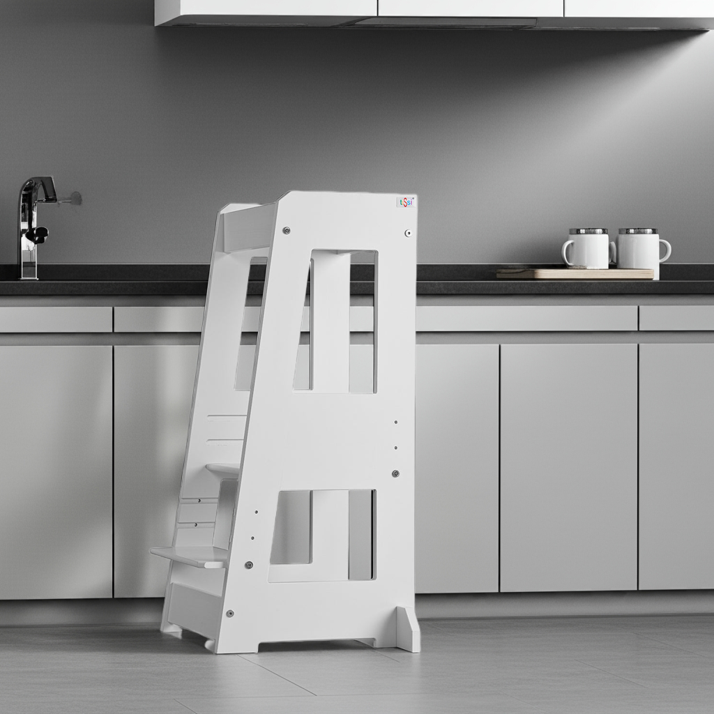 Learning tower Felix - Learning Tower - Wood White | Tissi® by Schmatzepuffer® "personalized"