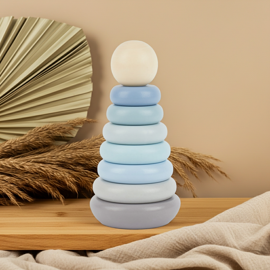 Hazy wood stacking tower | bieco