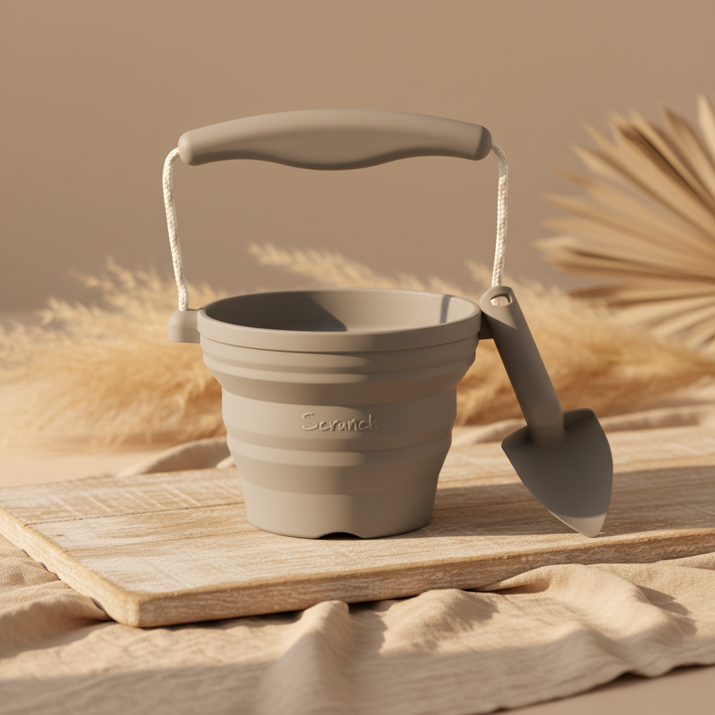 Eimer-Schaufel-Set mini, dusty warm grau | Scrunch