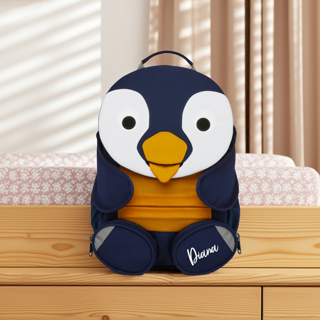 Sac à dos enfant Affenzahn pingouin bleu