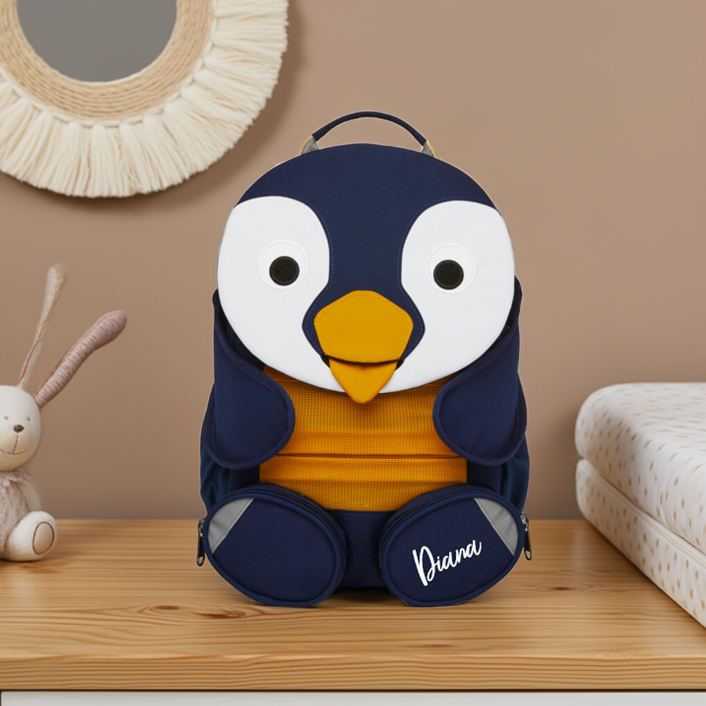 Affenzahn kinderrugzak pinguïn blauw