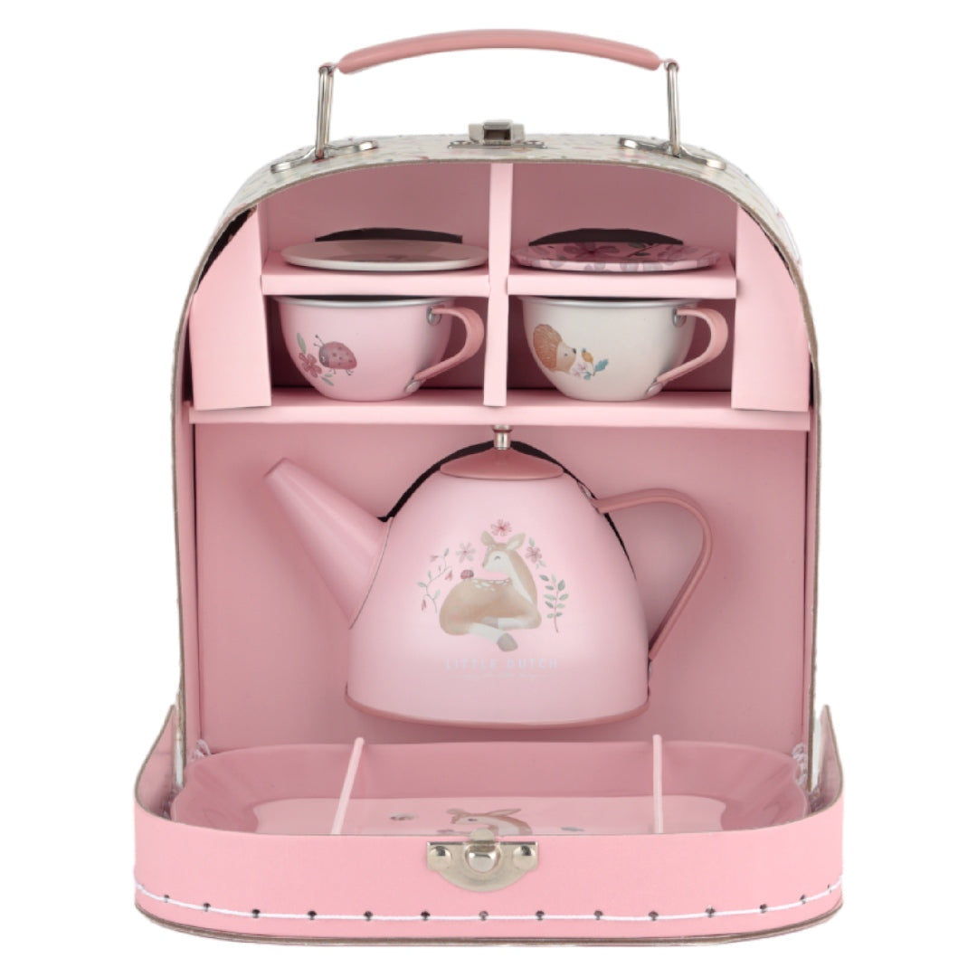 Service à thé avec valise Fairy Garden | Little Dutch