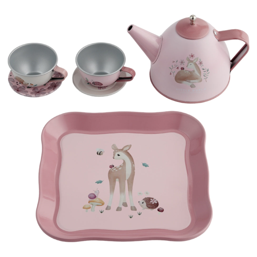 Service à thé avec valise Fairy Garden | Little Dutch