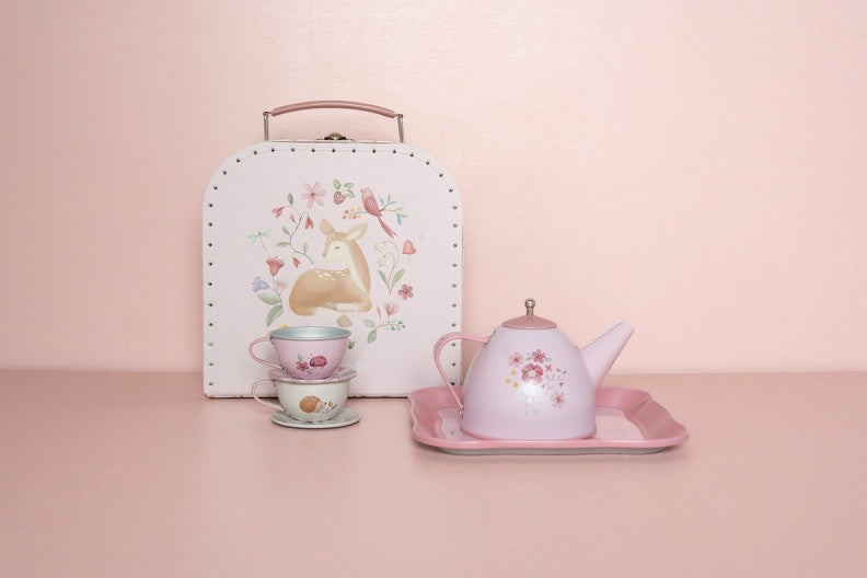 Service à thé avec valise Fairy Garden | Little Dutch