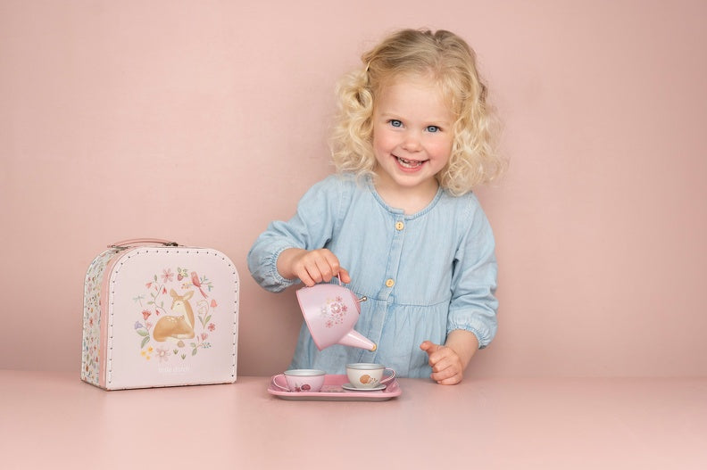 Service à thé avec valise Fairy Garden | Little Dutch