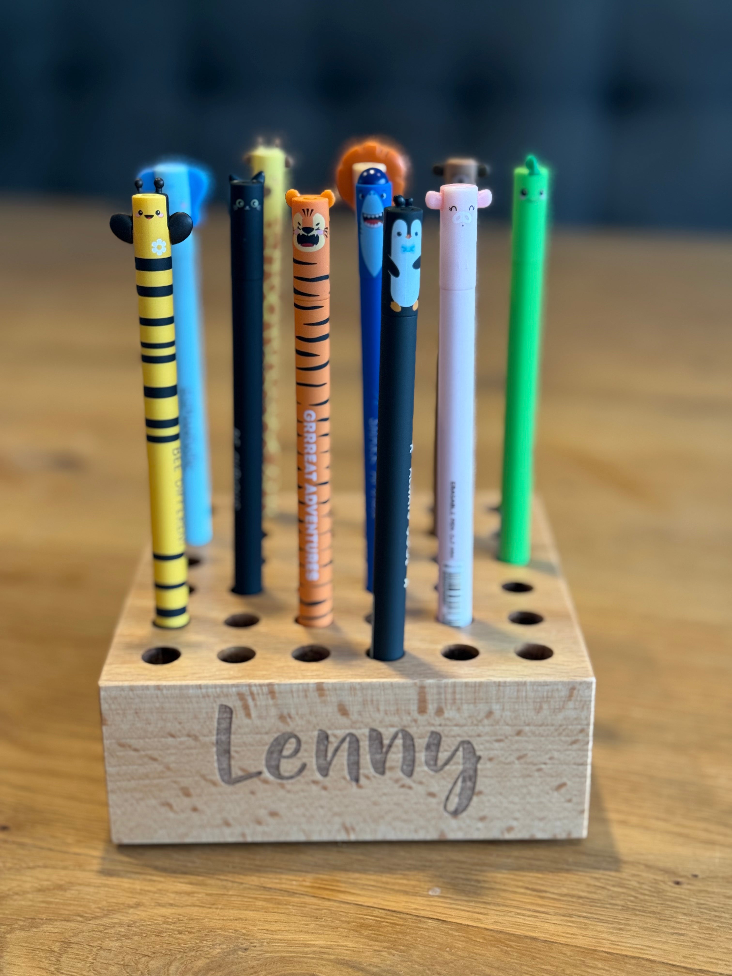 Personalized wooden pen holder suitable for Legami &amp; other pens | Smack buffer