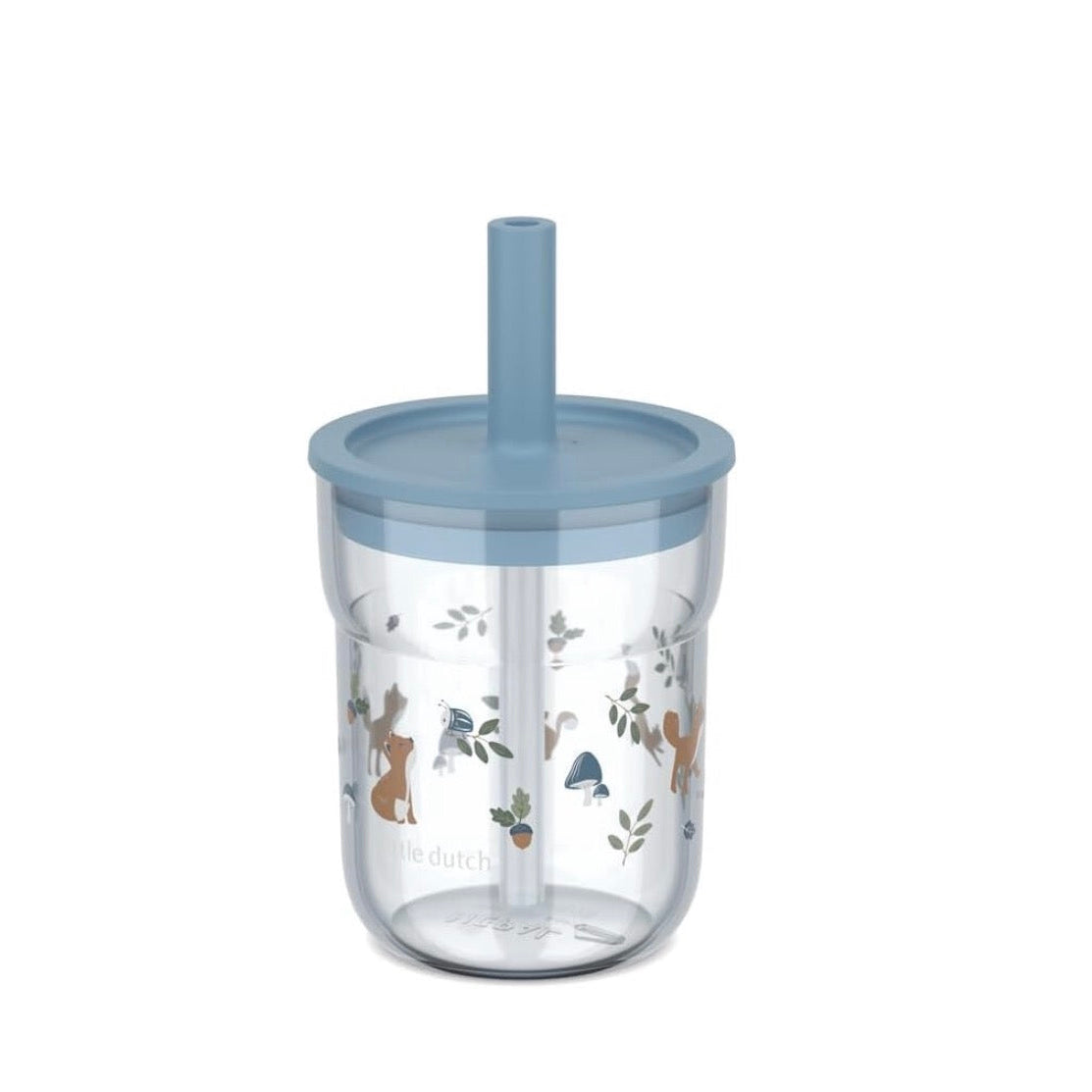 Children's drinking glass Mio 250ml with straw - Forest Friends | Little Dutch x Mepal