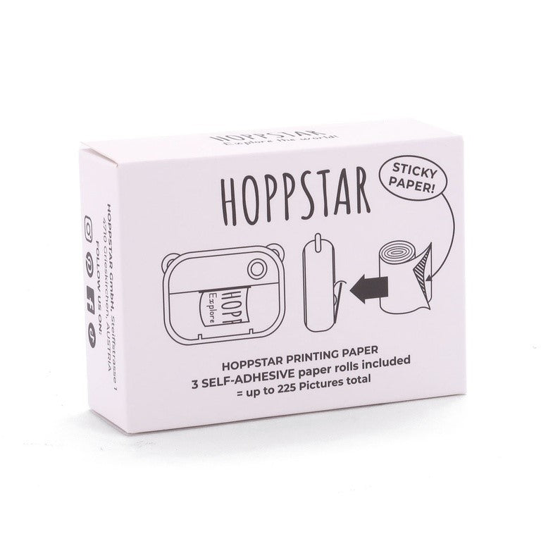 Selbstklebende Papierrollen 3er Nachfüllpack für Kamera white | Hoppstar