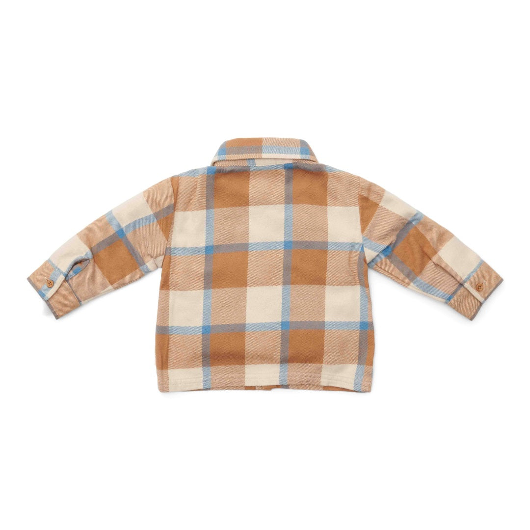 Bluse Ice Blue check | Little Dutch