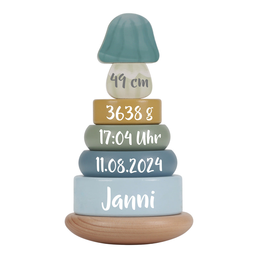 Holz-Stapelturm Forest Friends "Zur Geburt" | Little Dutch