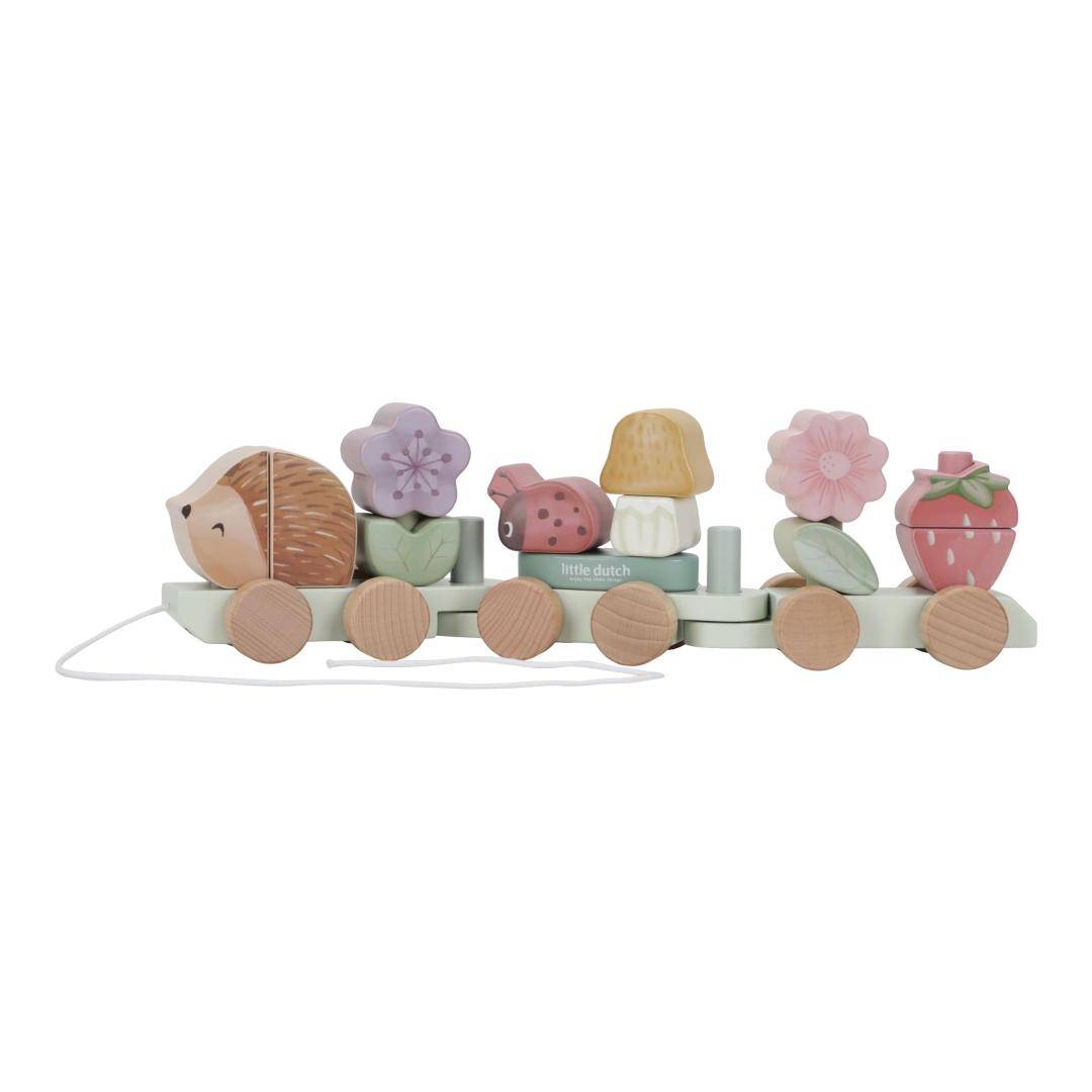 Holz-Zug Igel Fairy Garden | Little Dutch