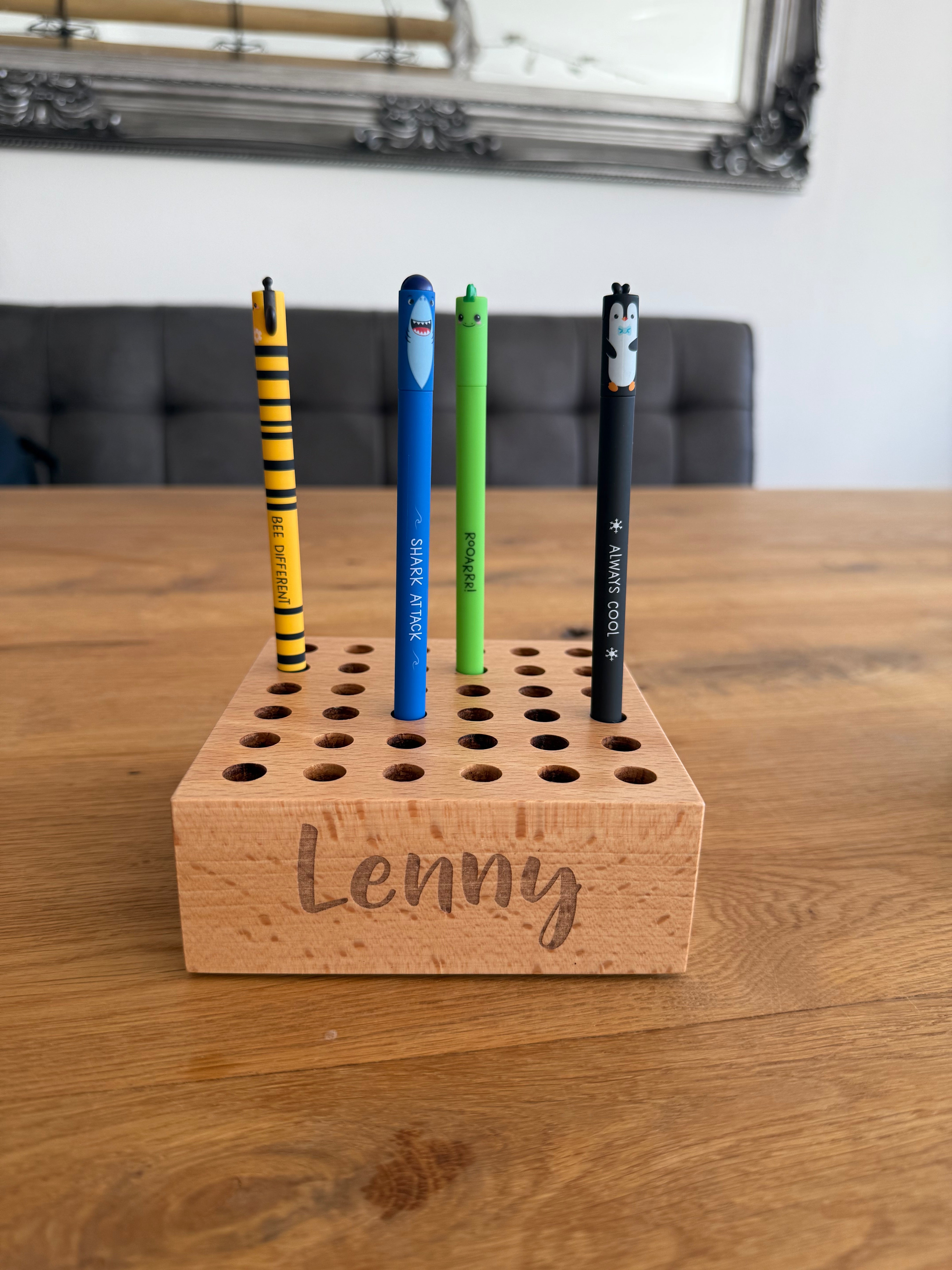 Porte-stylo en bois personnalisé, compatible avec les stylos Legami et autres | Smack Buffer