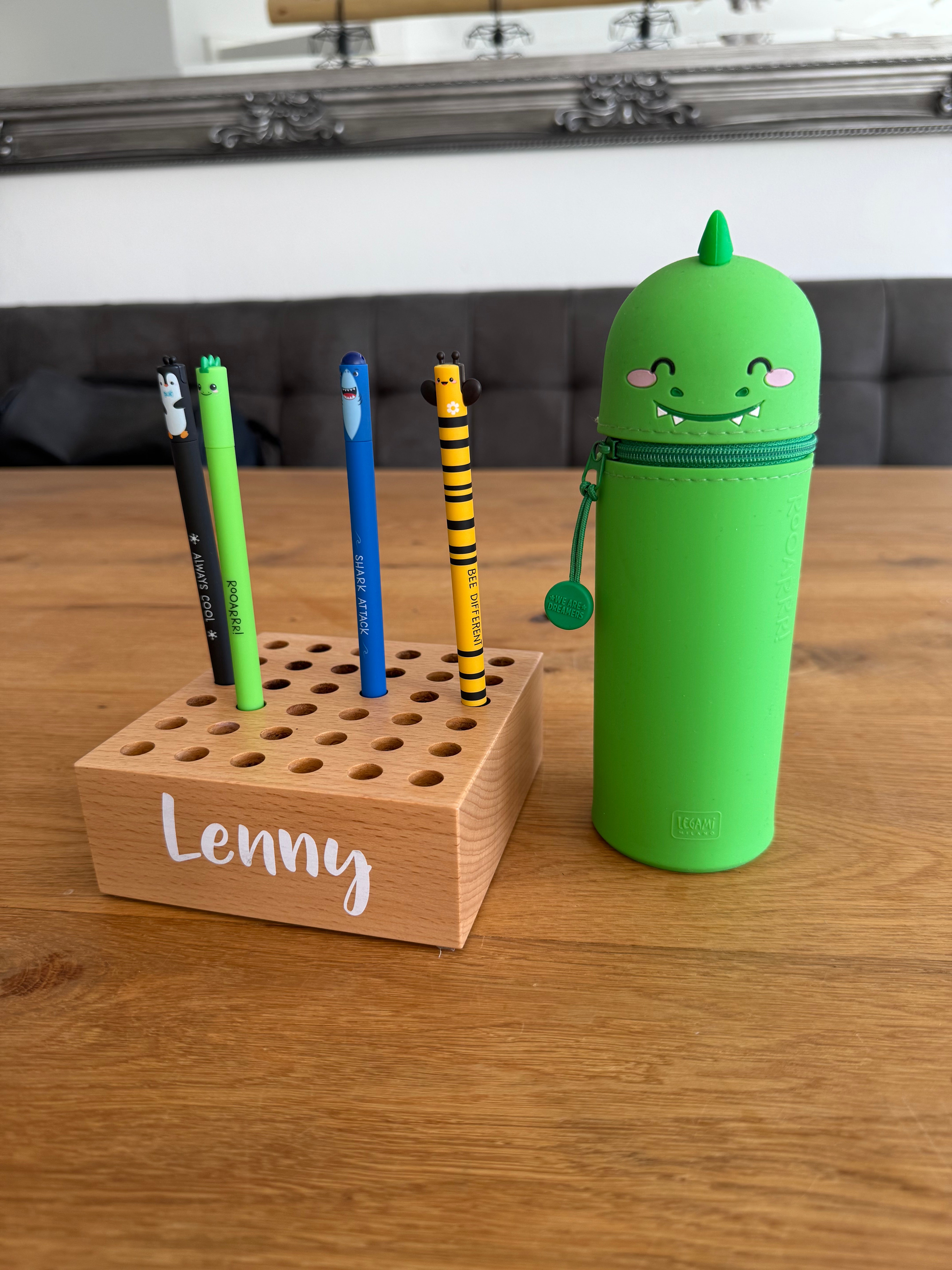 Porte-stylo en bois personnalisé, compatible avec les stylos Legami et autres | Smack Buffer