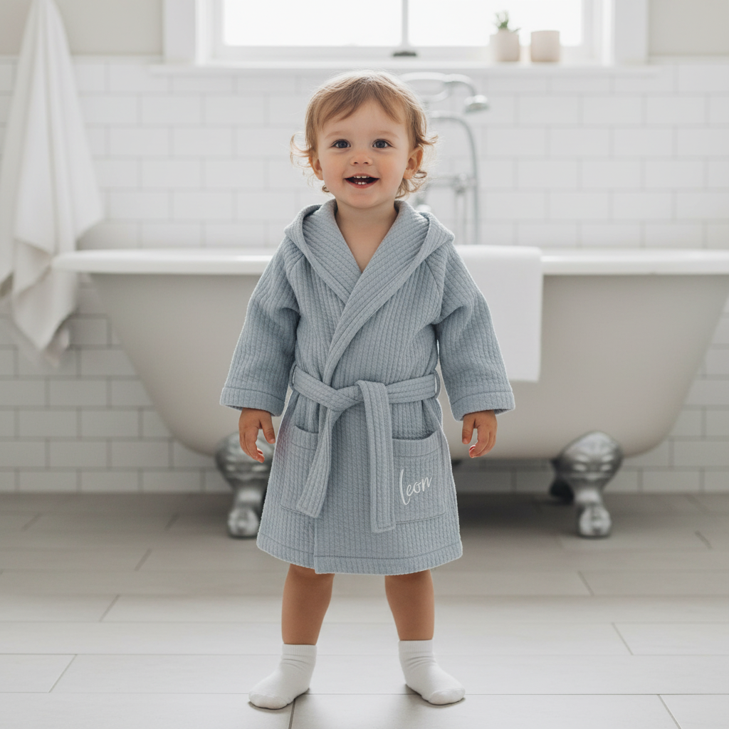 Bathrobe Pure Soft Blue | Little Dutch