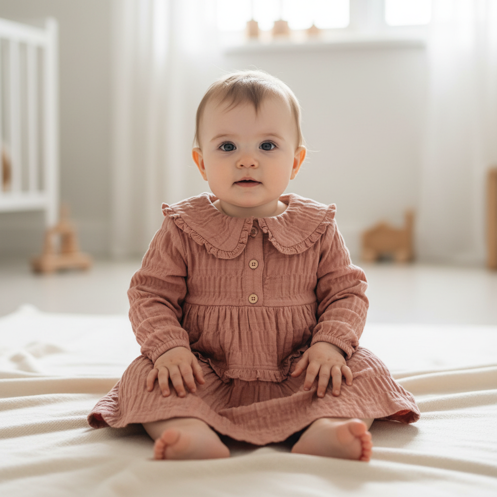 Kleid langarm Rose Pink | Little Dutch