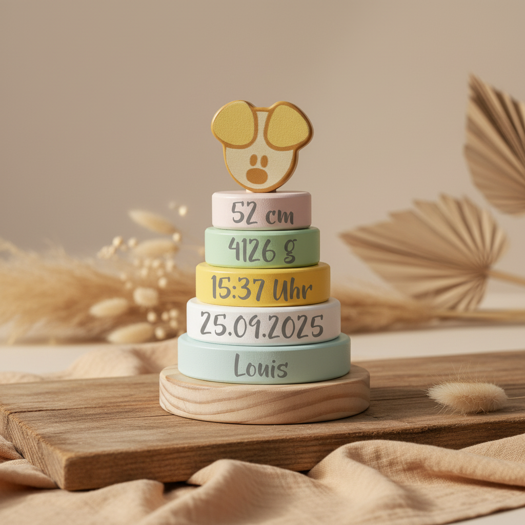 Wusel & Pip Pip-Baby Stapelturm zur Geburt | Rubo Toys